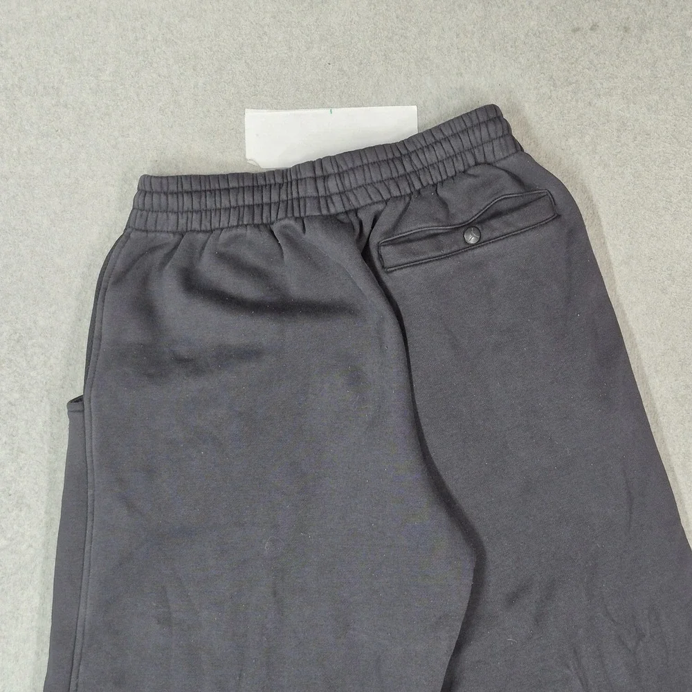 VINTAGE Jordan Men Activewear Pants M Black Embroidered Sweatpants Jumpman Logo